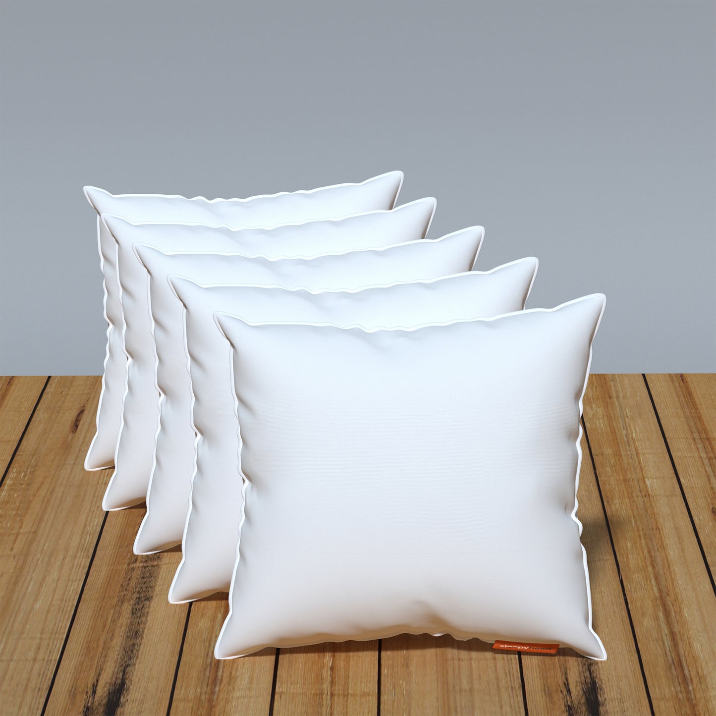 Premium|Fiber|Cushion|Fillers|White|Set|of|5