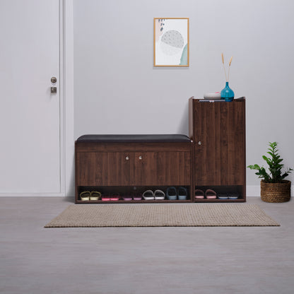 Footsie|Shoe|Rack|Combo|with|Cushion|Seat