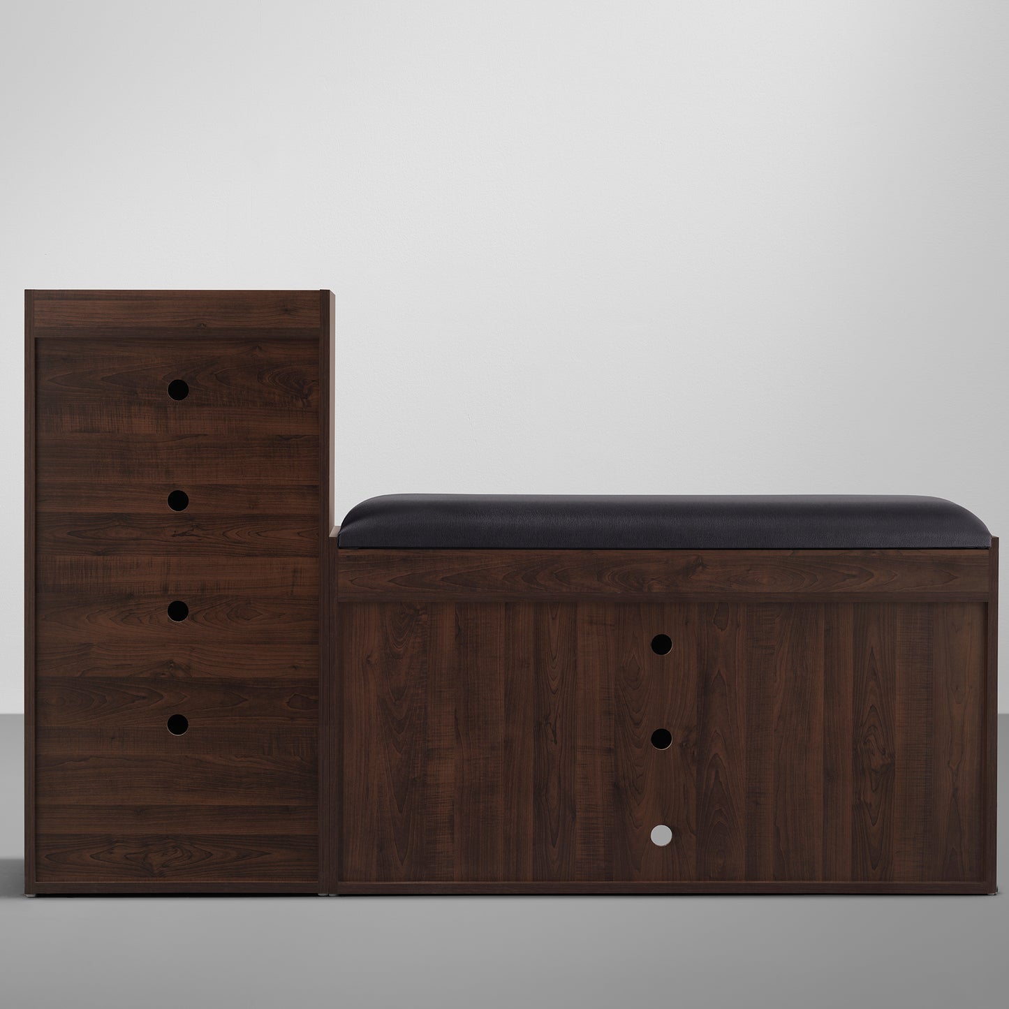 Footsie|Shoe|Rack|Combo|with|Cushion|Seat