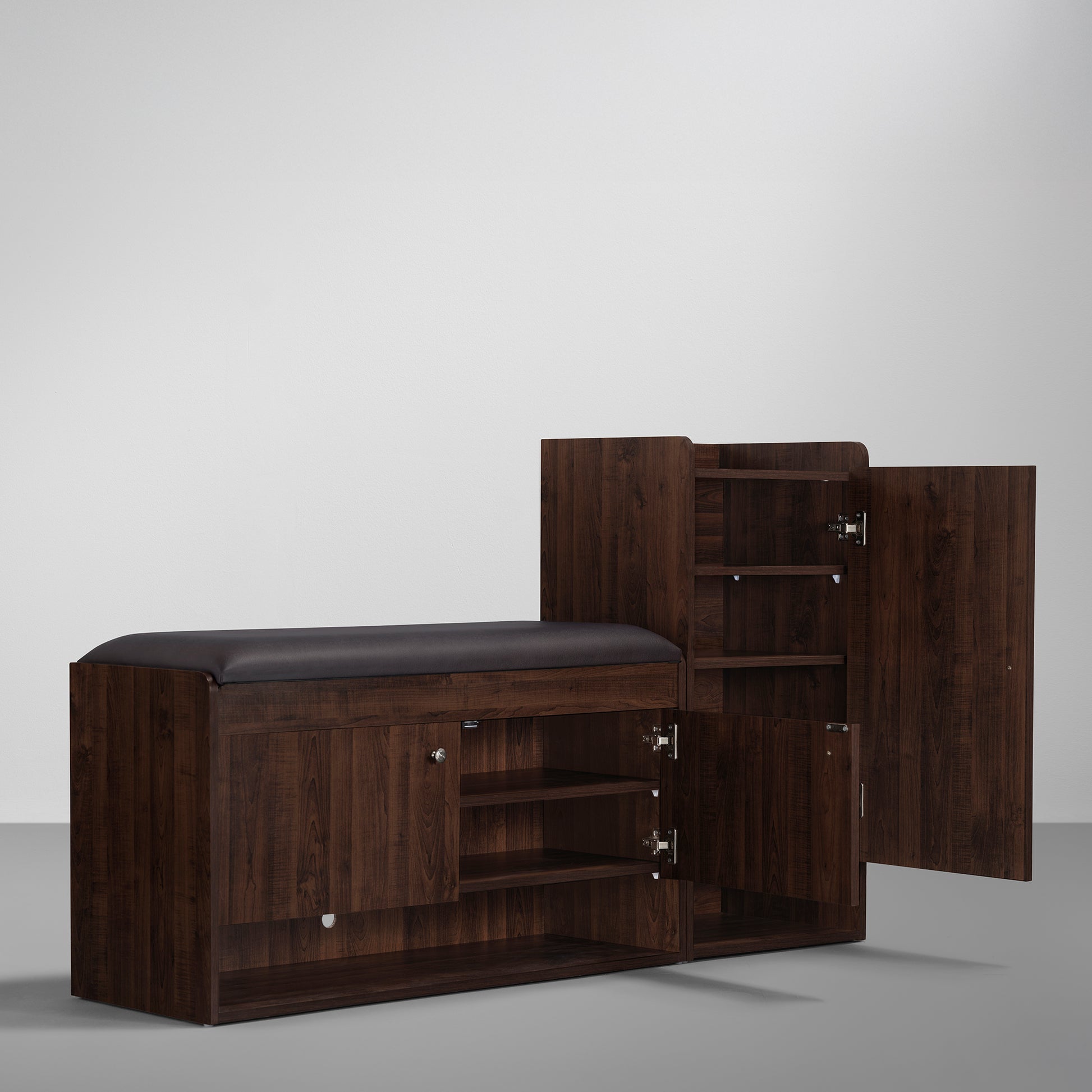 Footsie|Shoe|Rack|Combo|with|Cushion|Seat