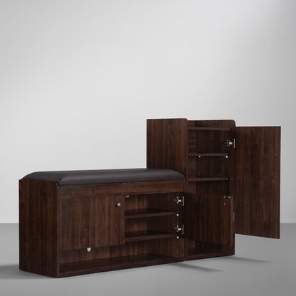 Footsie|Shoe|Rack|Combo|with|Cushion|Seat