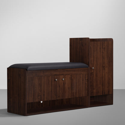 Footsie|Shoe|Rack|Combo|with|Cushion|Seat