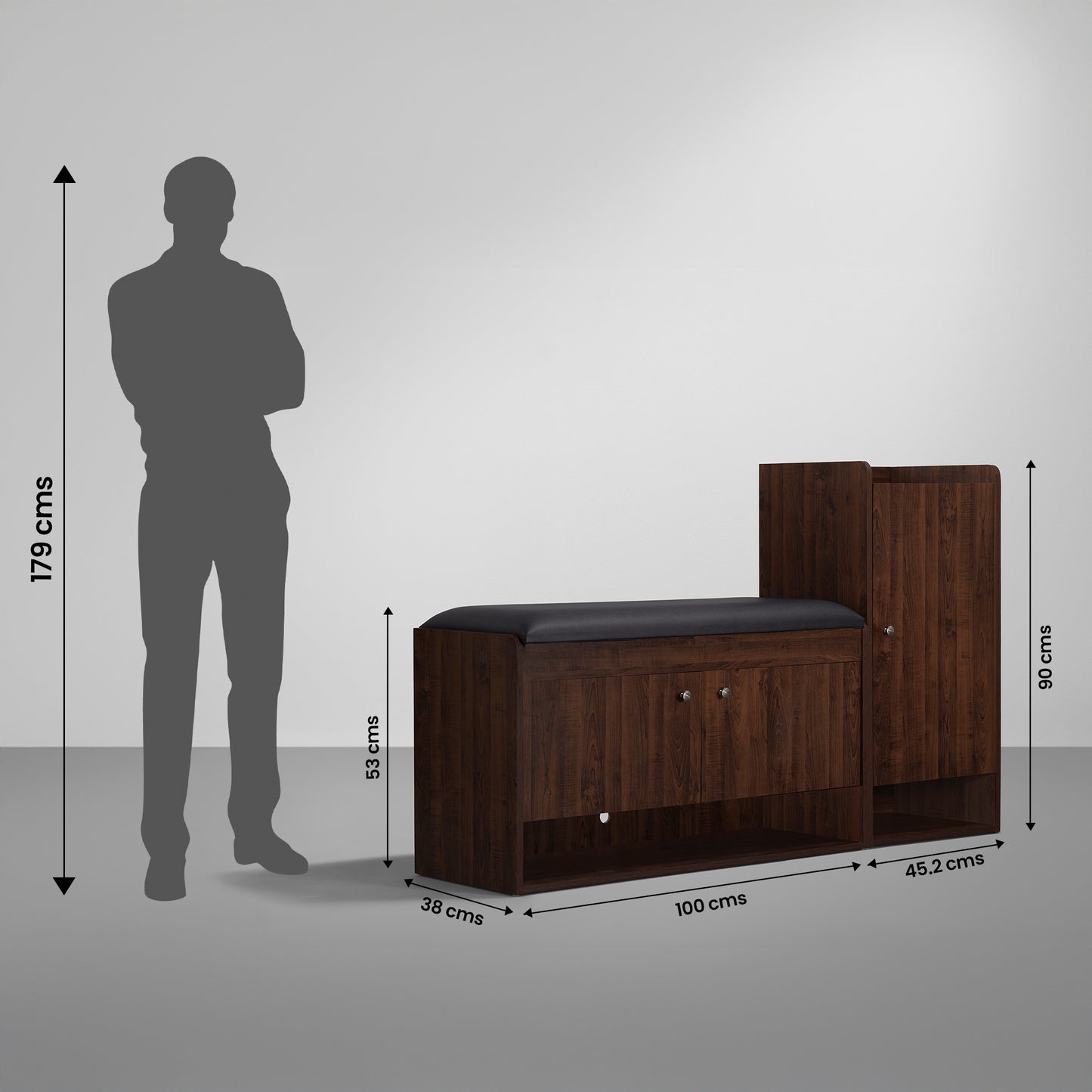 Footsie|Shoe|Rack|Combo|with|Cushion|Seat