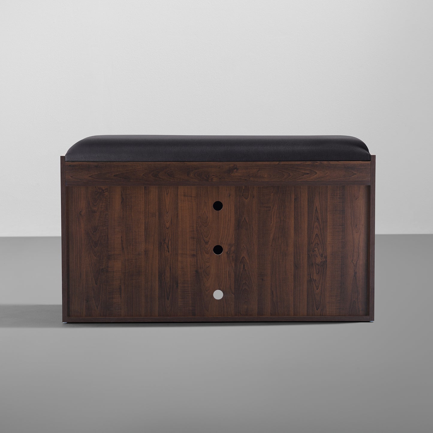 Footsie|Horizontal|Shoe|Rack|with|Cushion|Seat|2|Door|15|Pair|Dark|Walnut