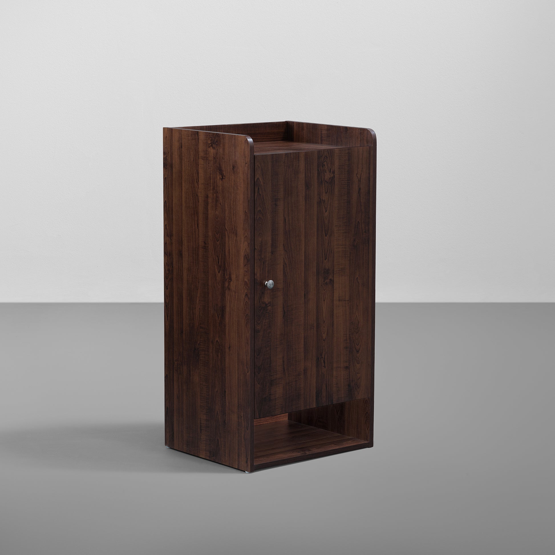 Footsie|Engineered|Wood|Vertical|Shoe|Rack|1|Door|10|Pair|Dark|Walnut