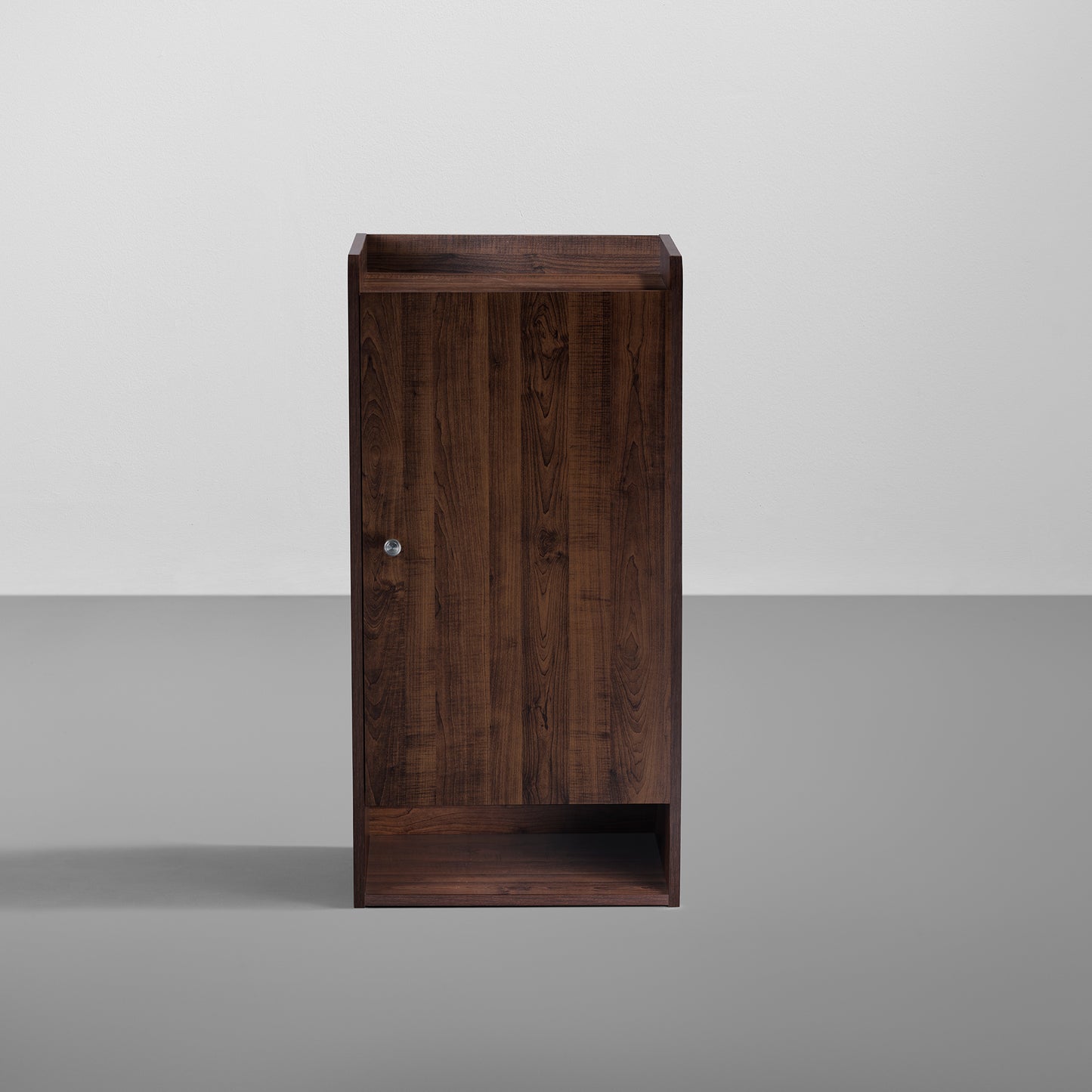 Footsie|Engineered|Wood|Vertical|Shoe|Rack|1|Door|10|Pair|Dark|Walnut