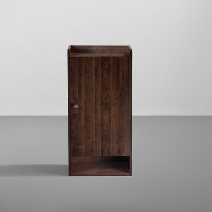 Footsie|Engineered|Wood|Vertical|Shoe|Rack|1|Door|10|Pair|Dark|Walnut