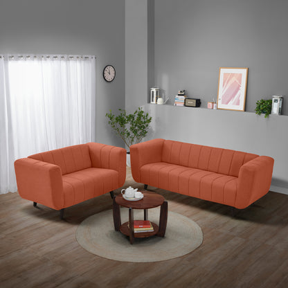 Sofa|Kiki|3+2|Seater|Sofa|Set|Fabric|Lava|Orange