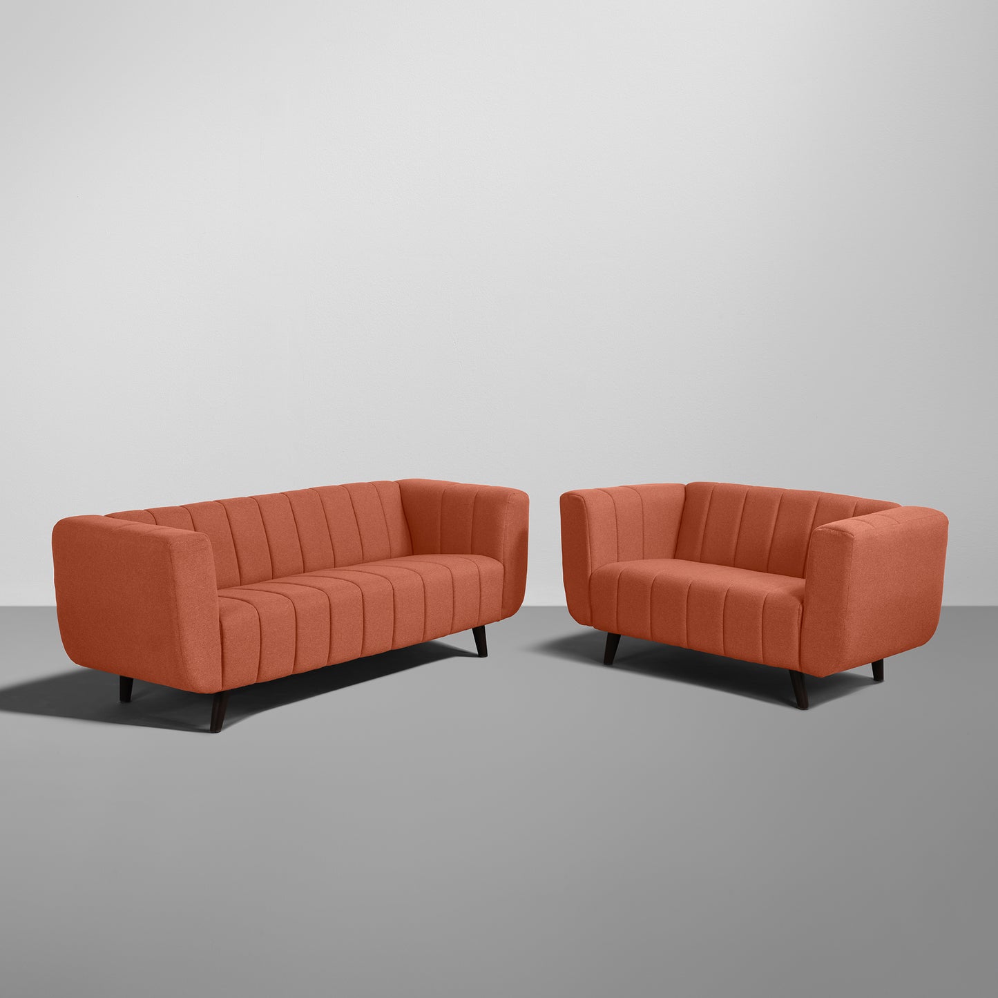Sofa|Kiki|3+2|Seater|Sofa|Set|Fabric|Lava|Orange
