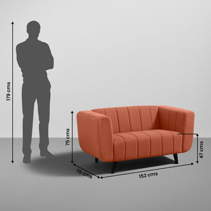 Sofa|Kiki|3+2|Seater|Sofa|Set|Fabric|Lava|Orange