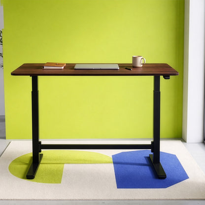 Lyft - Height Adjustable Table (Black Base and Walnut Top)