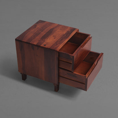 Mate|Sheesham|Wood|Bedside|Table|Honey|Brown|Finish