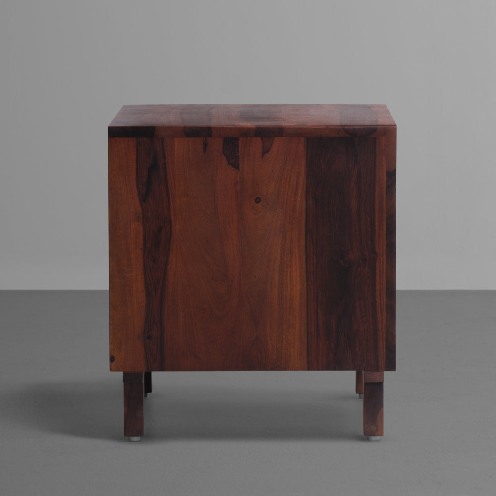 Mate|Sheesham|Wood|Bedside|Table|Honey|Brown|Finish