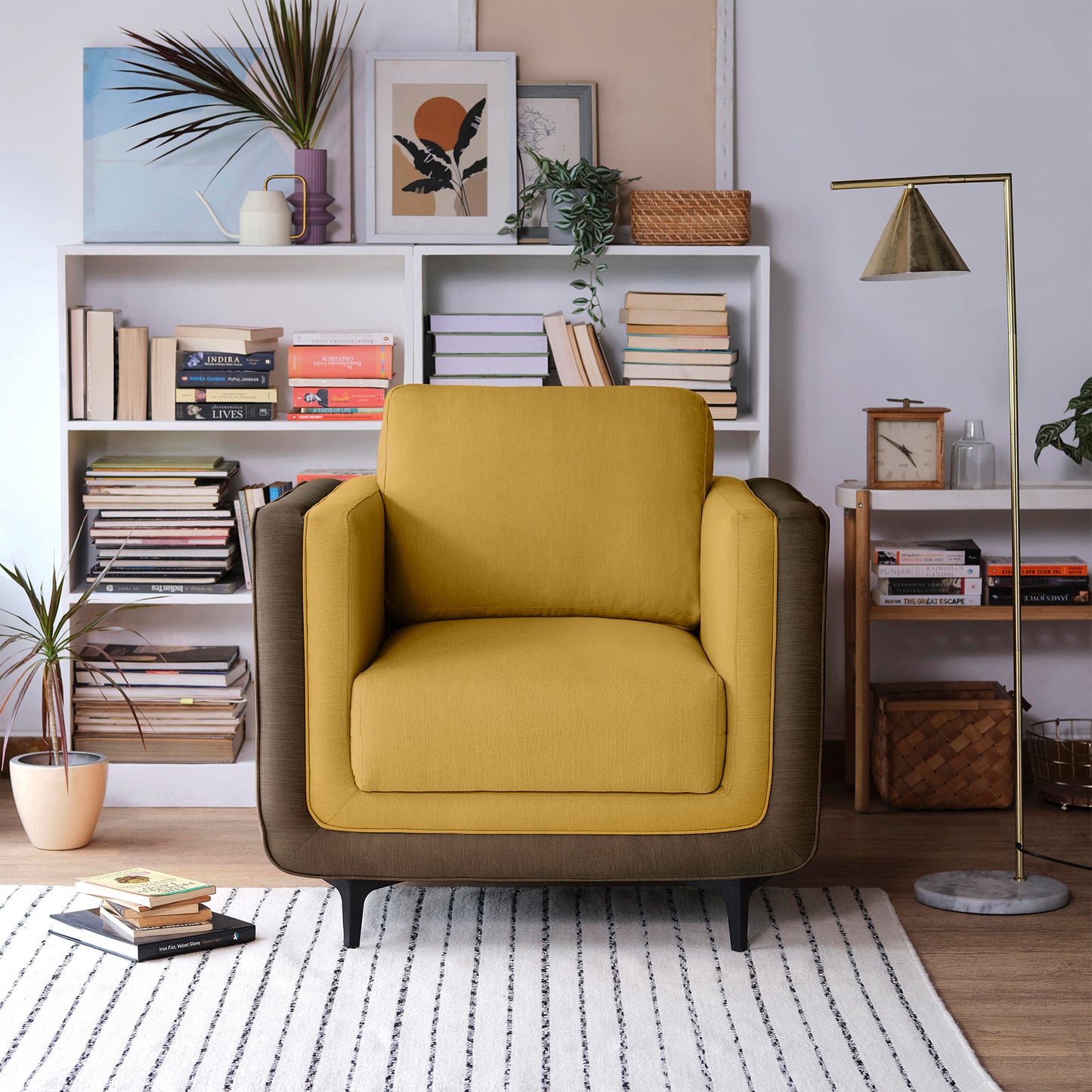 Sofa|Mojo|1|Seater|Sofa|Fabric|Lemon|Zing|Yellow