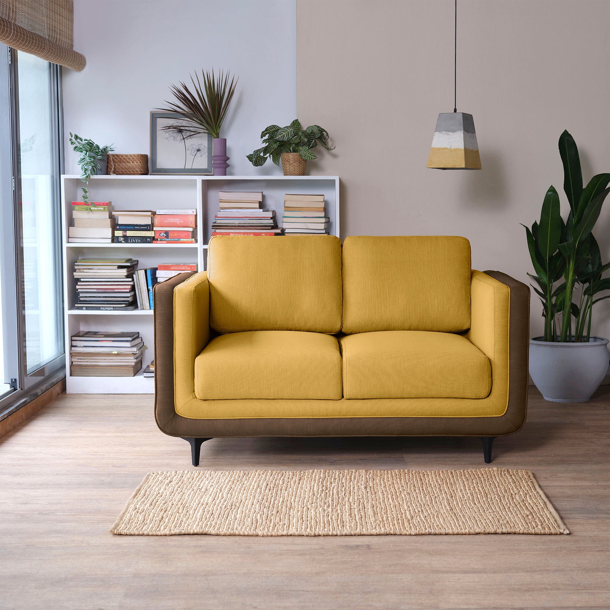 Sofa|Mojo|2|Seater|Sofa|Fabric|Lemon|Zing|Yellow