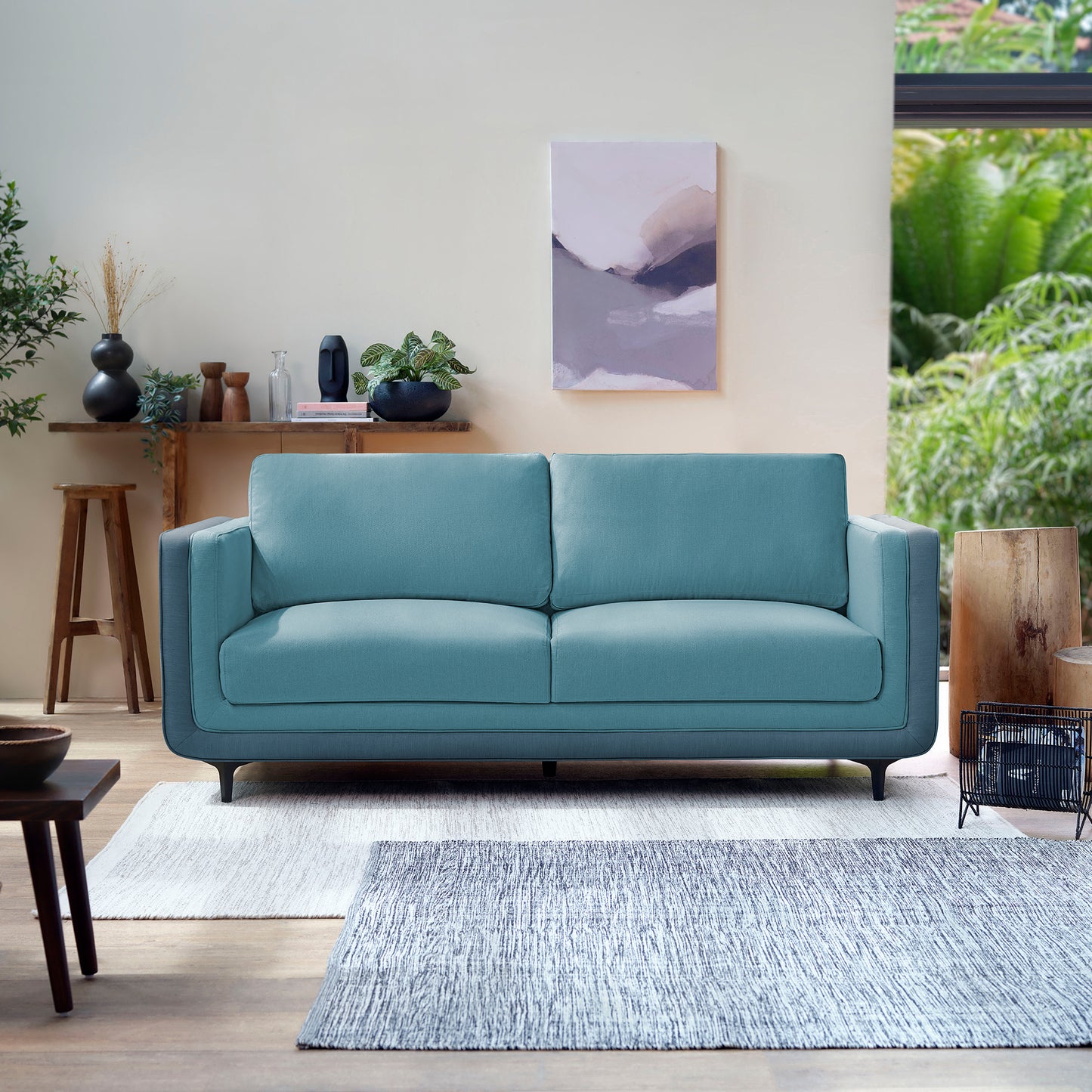 Sofa|Mojo|3|Seater|Sofa|Fabric|Teal|Pop|Blue