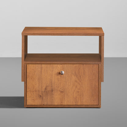 Pal|Engineered|Wood|Bedside|Table|1|Shelf|&|1|Drawer|Volga|Walnut|