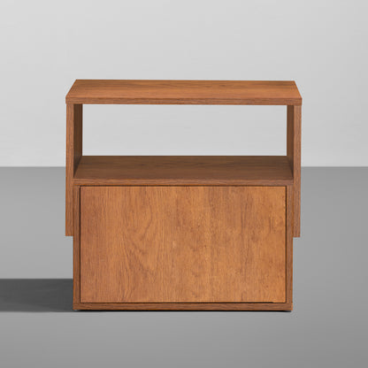 Pal|Engineered|Wood|Bedside|Table|1|Shelf|&|1|Drawer|Volga|Walnut|