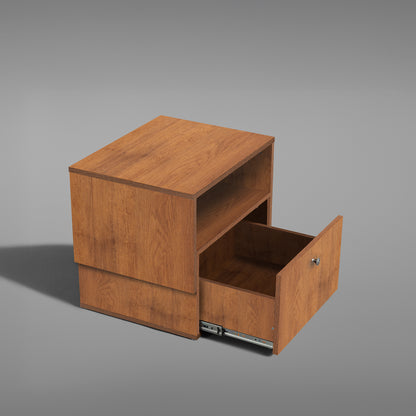 Pal|Engineered|Wood|Bedside|Table|1|Shelf|&|1|Drawer|Volga|Walnut|