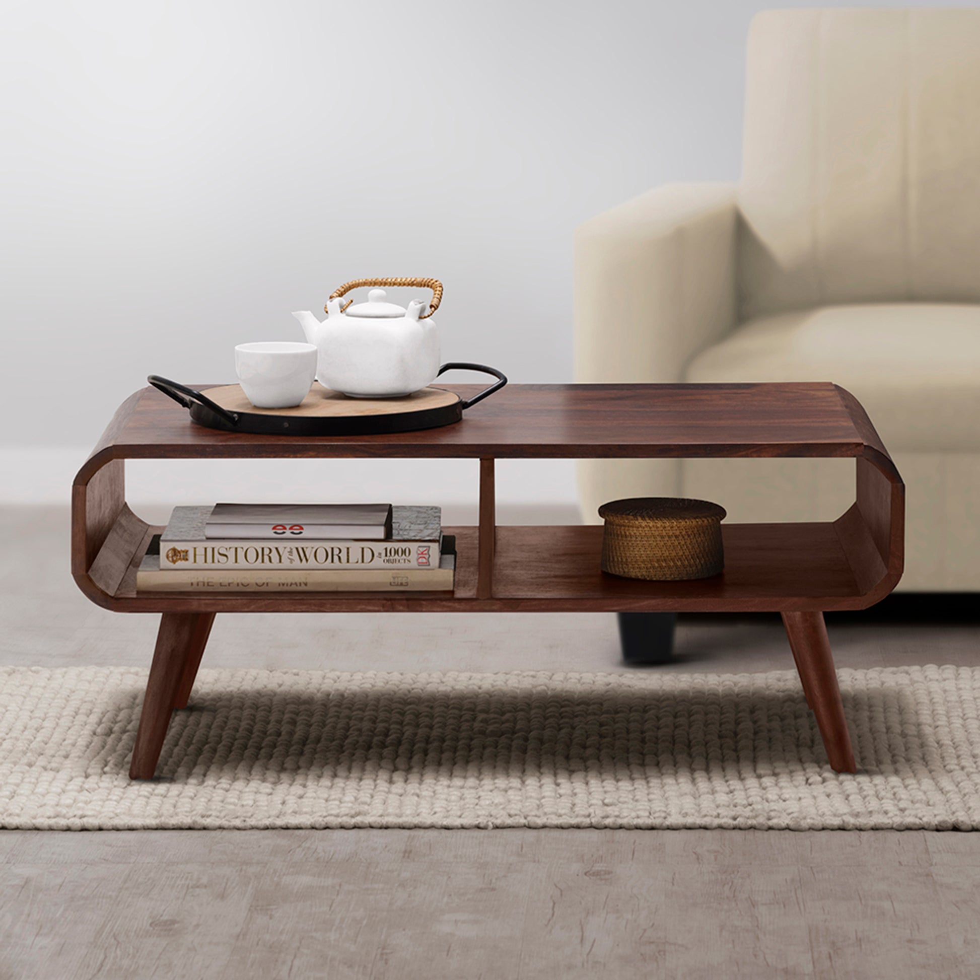 Peep|Rectangular|Coffee|Table|/|Center|Table|with|Storage|Provincial|Teak|Finish