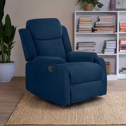 Recliner|R6|Single|Seater|Fabric|Recliner|Berry|Blue