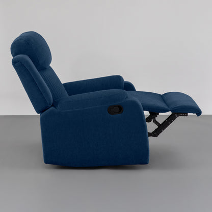 Recliner|R6|Single|Seater|Fabric|Recliner|Berry|Blue