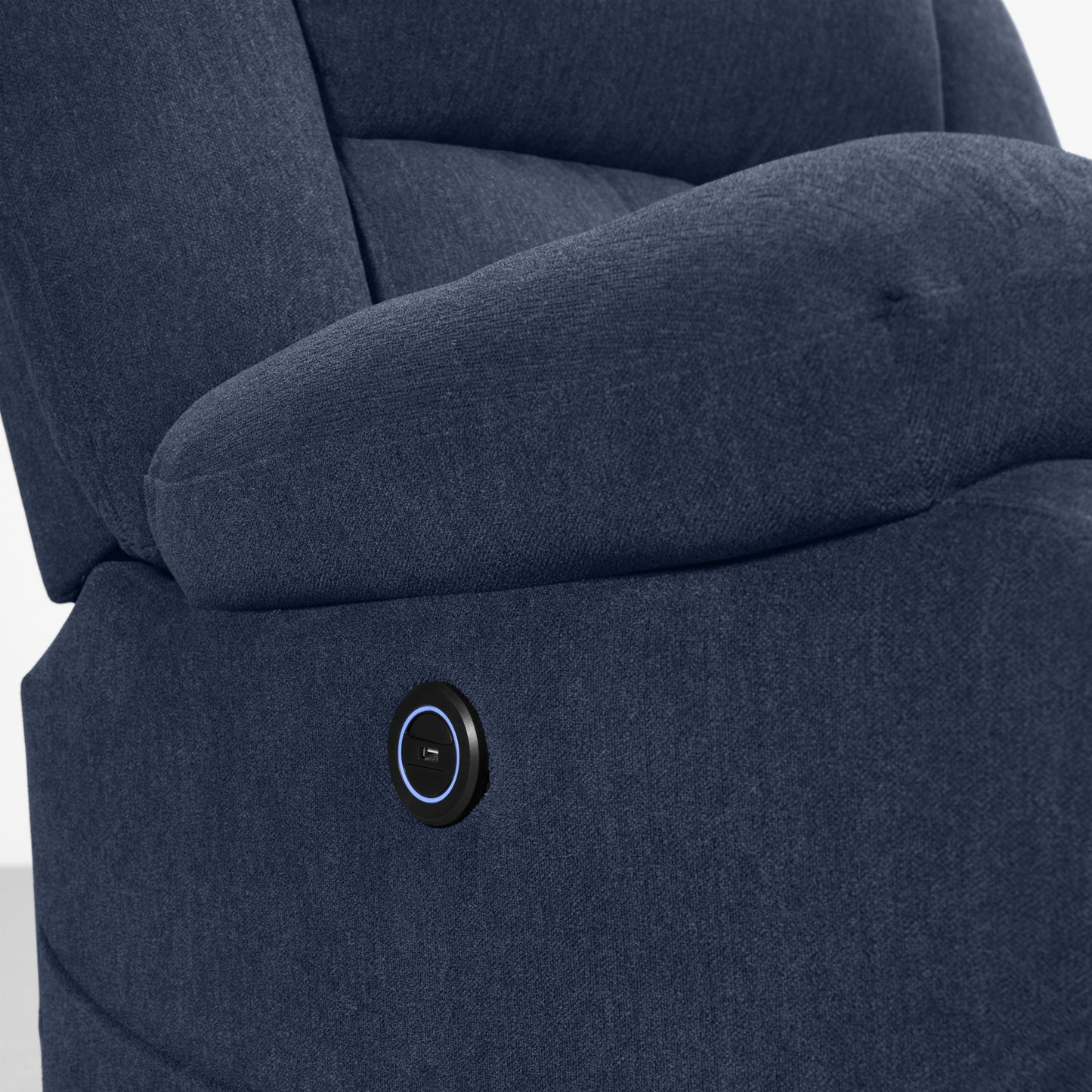 Recliner|R7|Motorized|Fabric|recliner|Berry|Blue|One|Seater