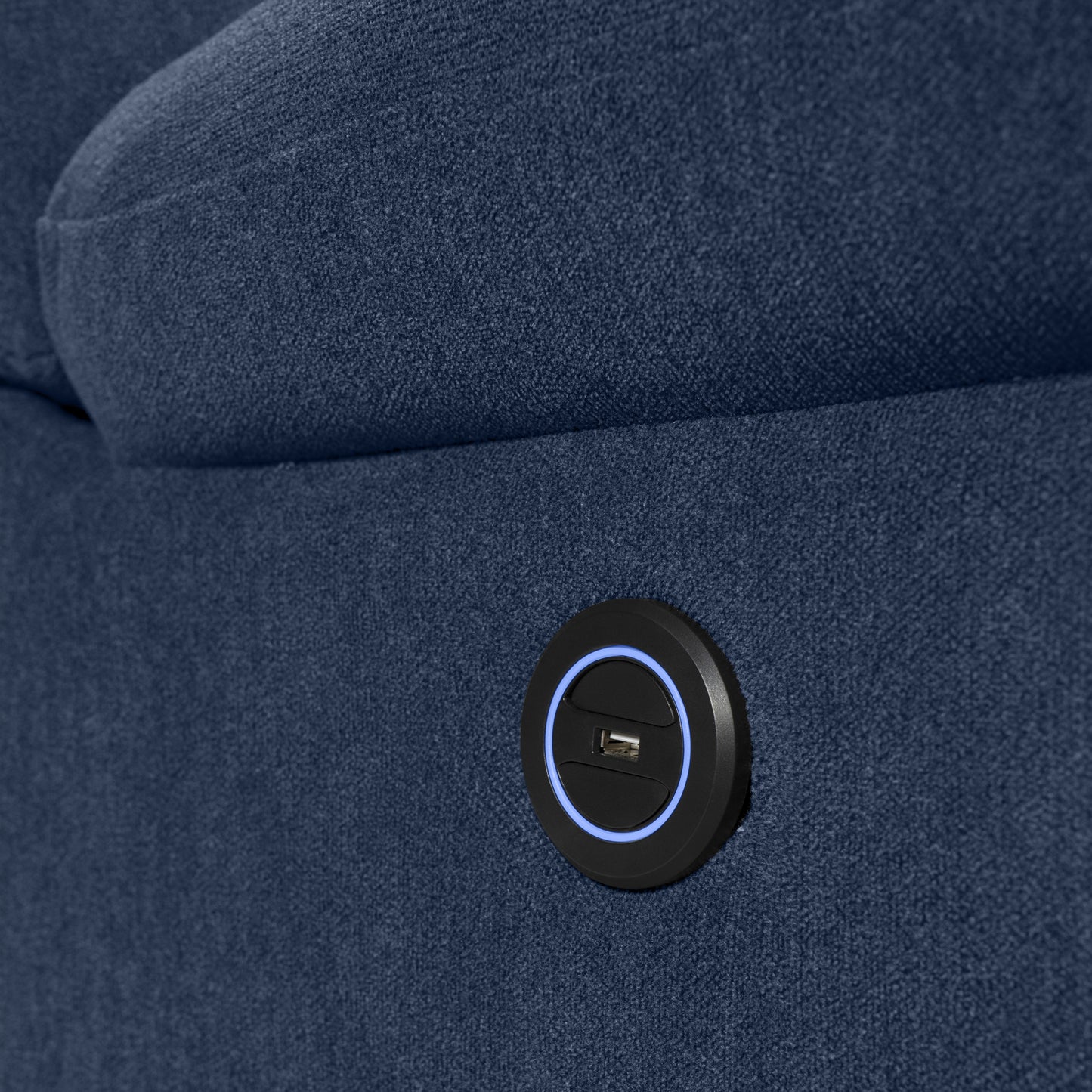 Recliner|R7|Motorized|Fabric|recliner|Berry|Blue|One|Seater