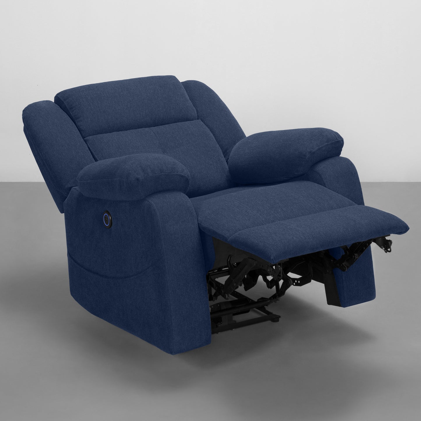 Recliner|R7|Motorized|Fabric|recliner|Berry|Blue|One|Seater