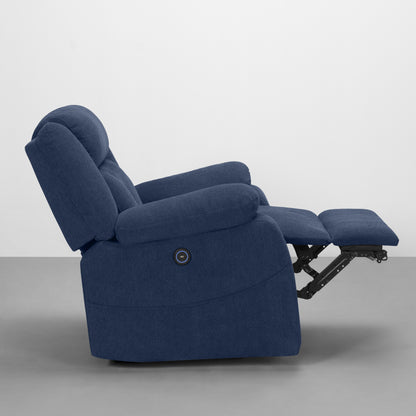 Recliner|R7|Motorized|Fabric|recliner|Berry|Blue|One|Seater