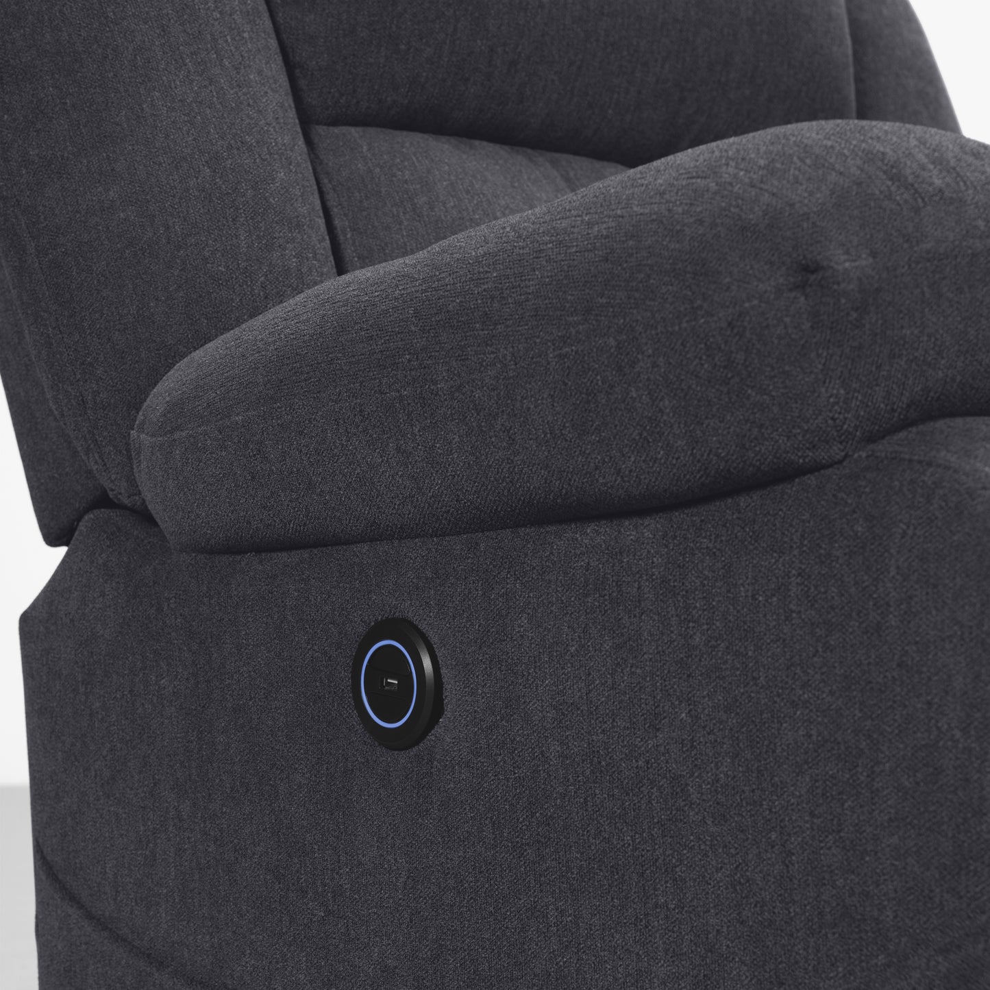 Recliner|R7|Motorized|Fabric|recliner|Iceland|Grey|One|Seater