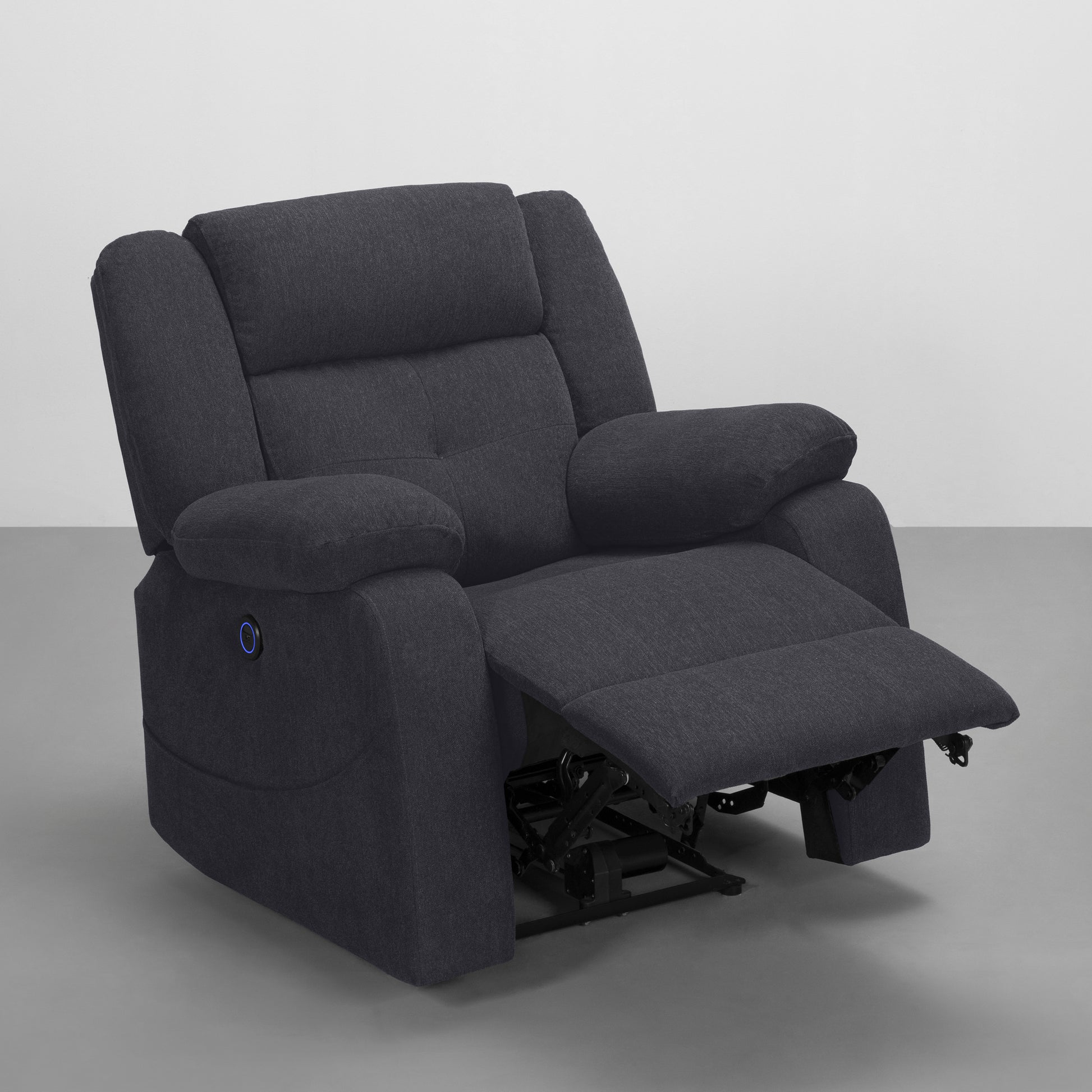 Recliner|R7|Motorized|Fabric|recliner|Iceland|Grey|One|Seater