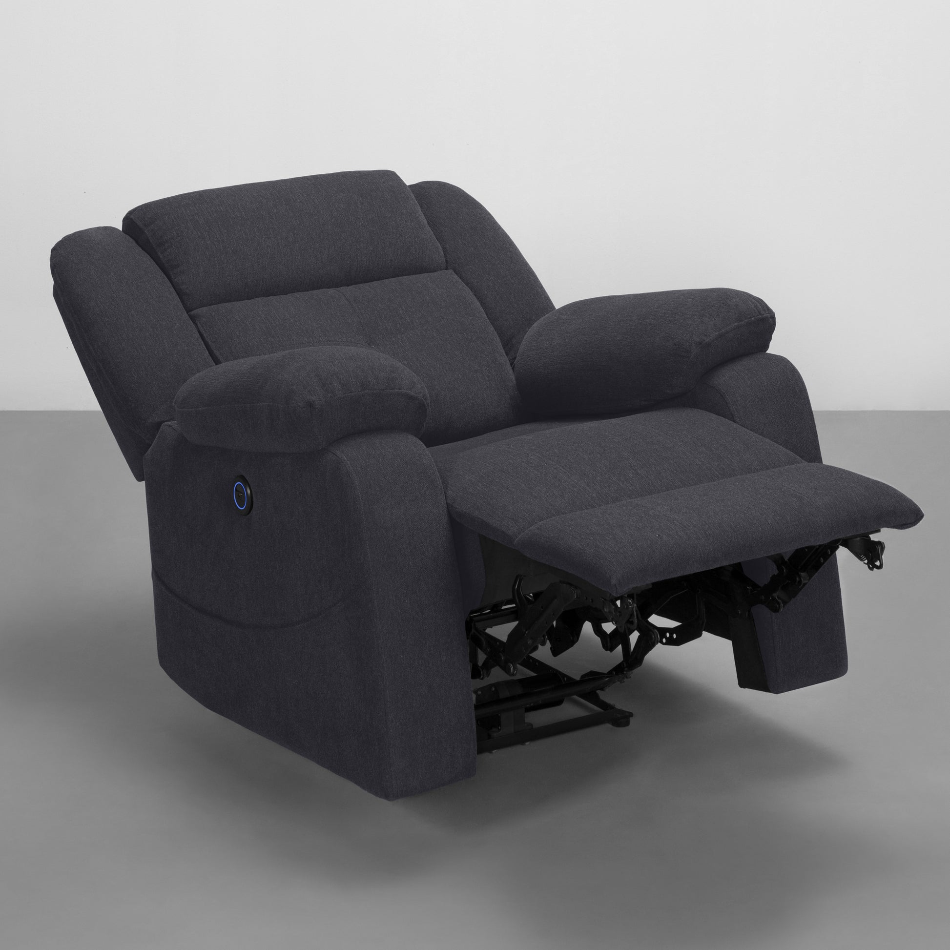 Recliner|R7|Motorized|Fabric|recliner|Iceland|Grey|One|Seater