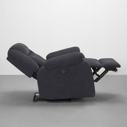 Recliner|R7|Motorized|Fabric|recliner|Iceland|Grey|One|Seater