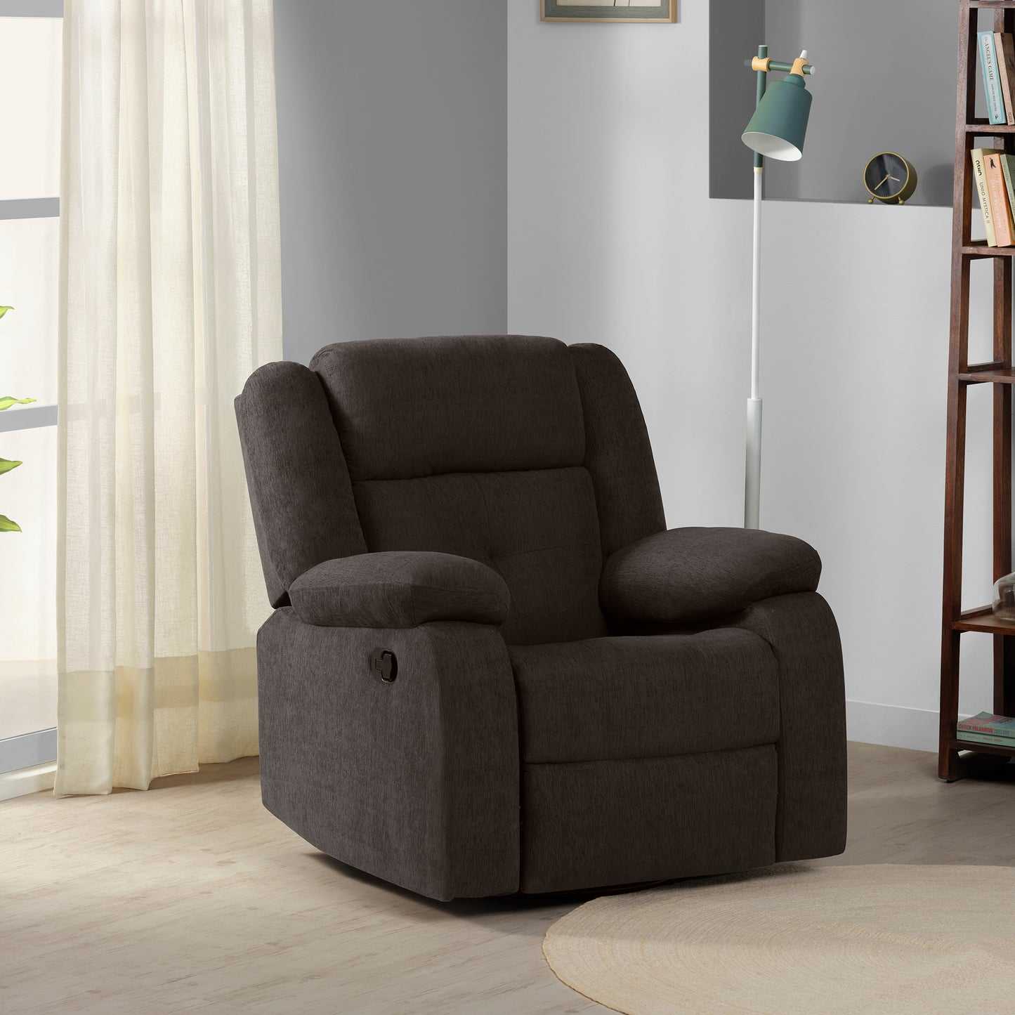 Recliner|R7Swivel|Rocker|Recliner|Egyptian|Brown|One|Seater