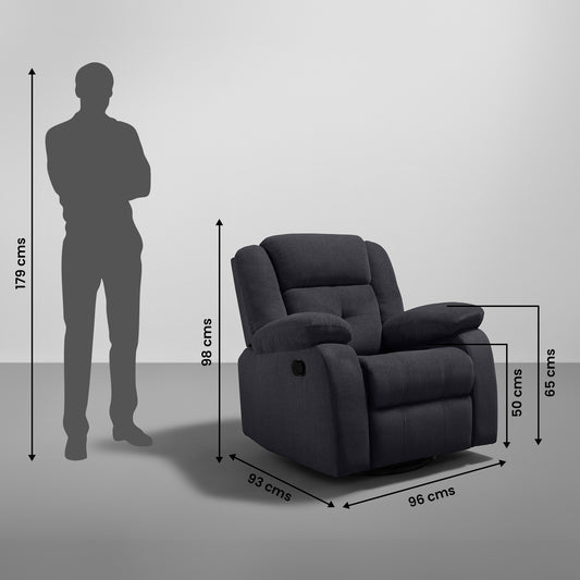 Recliner|R7Swivel|Rocker|Recliner|Iceland|Grey|One|Seater