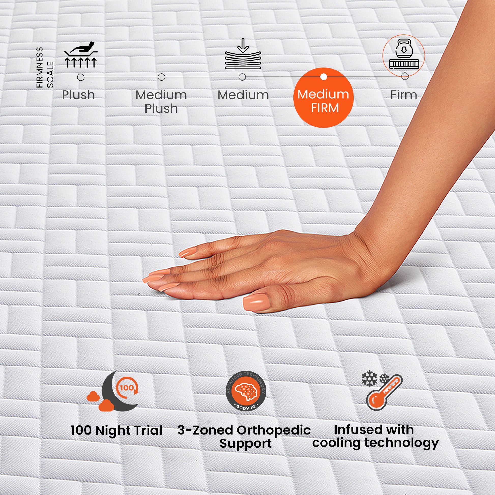 Sense|BodyIQ|Orthopedic|Memory|Foam|Mattress|with|Cooling|Tech