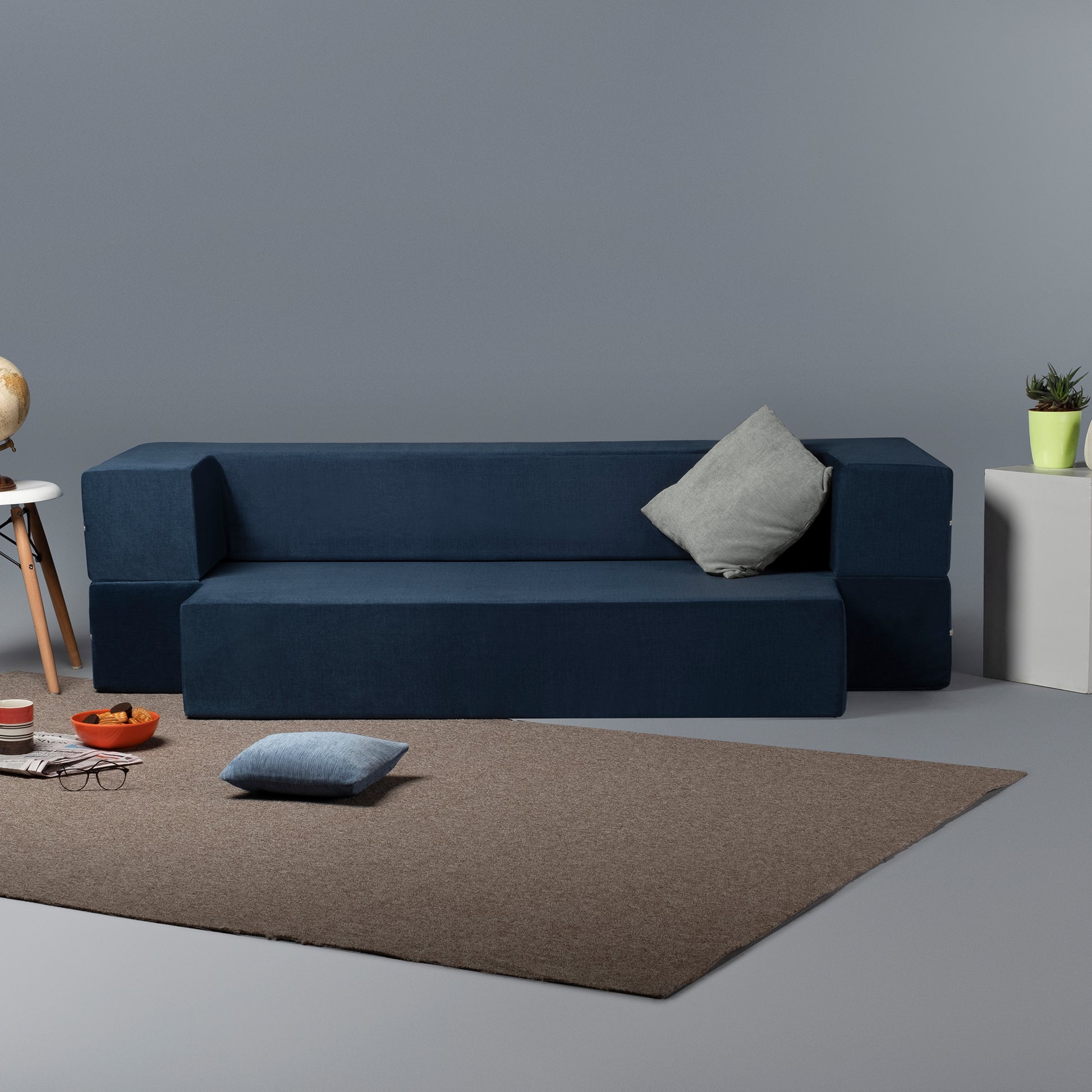 Sofabed|One|The|Sofa|With|A|Twist|Royal|Blue