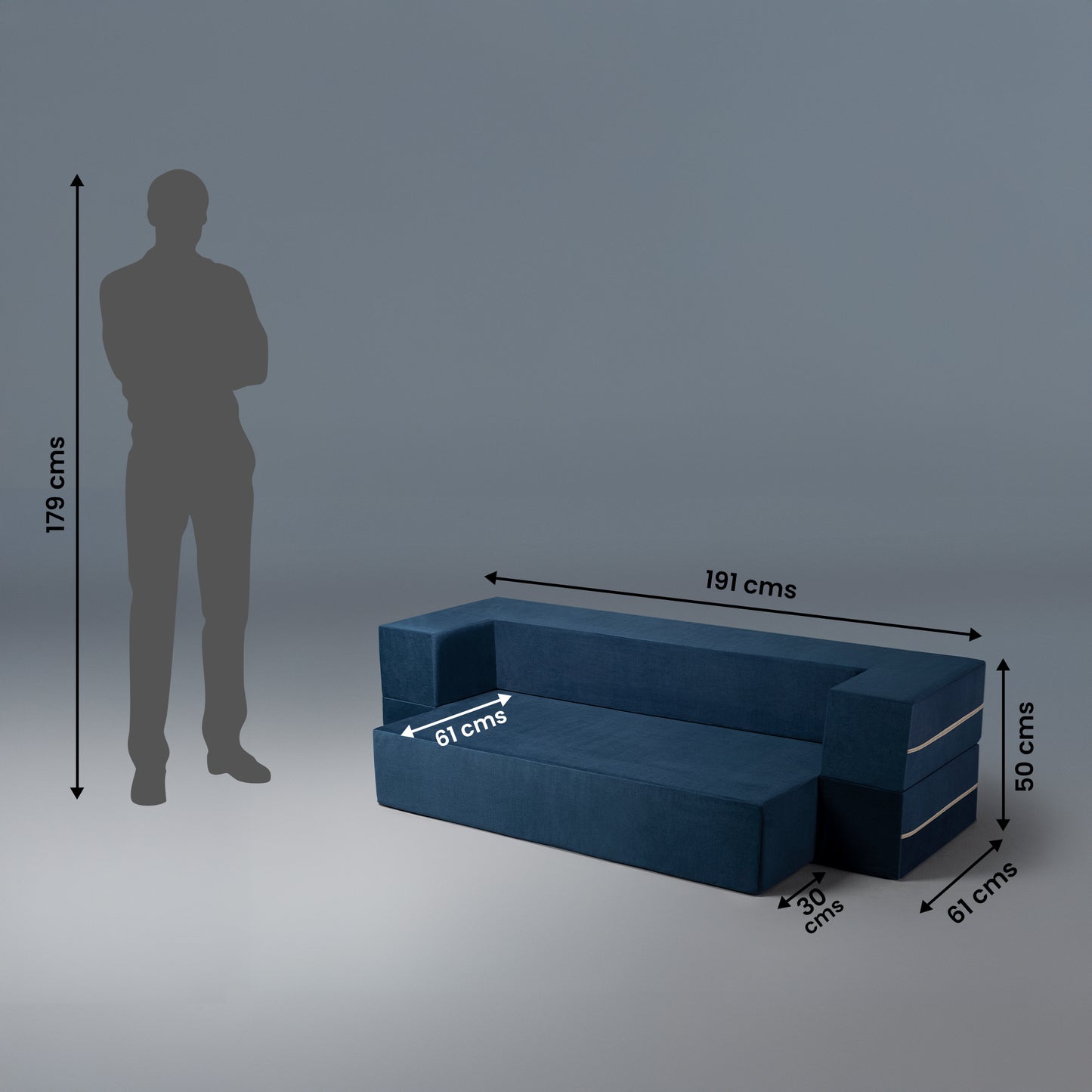 Sofabed|One|The|Sofa|With|A|Twist|Royal|Blue