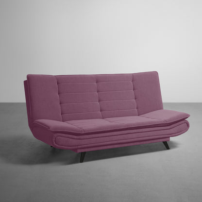 SofaBed|Two|Foldable|3|Seater|Sofa|Cum|Bed|Fabric|Sangria|Purple