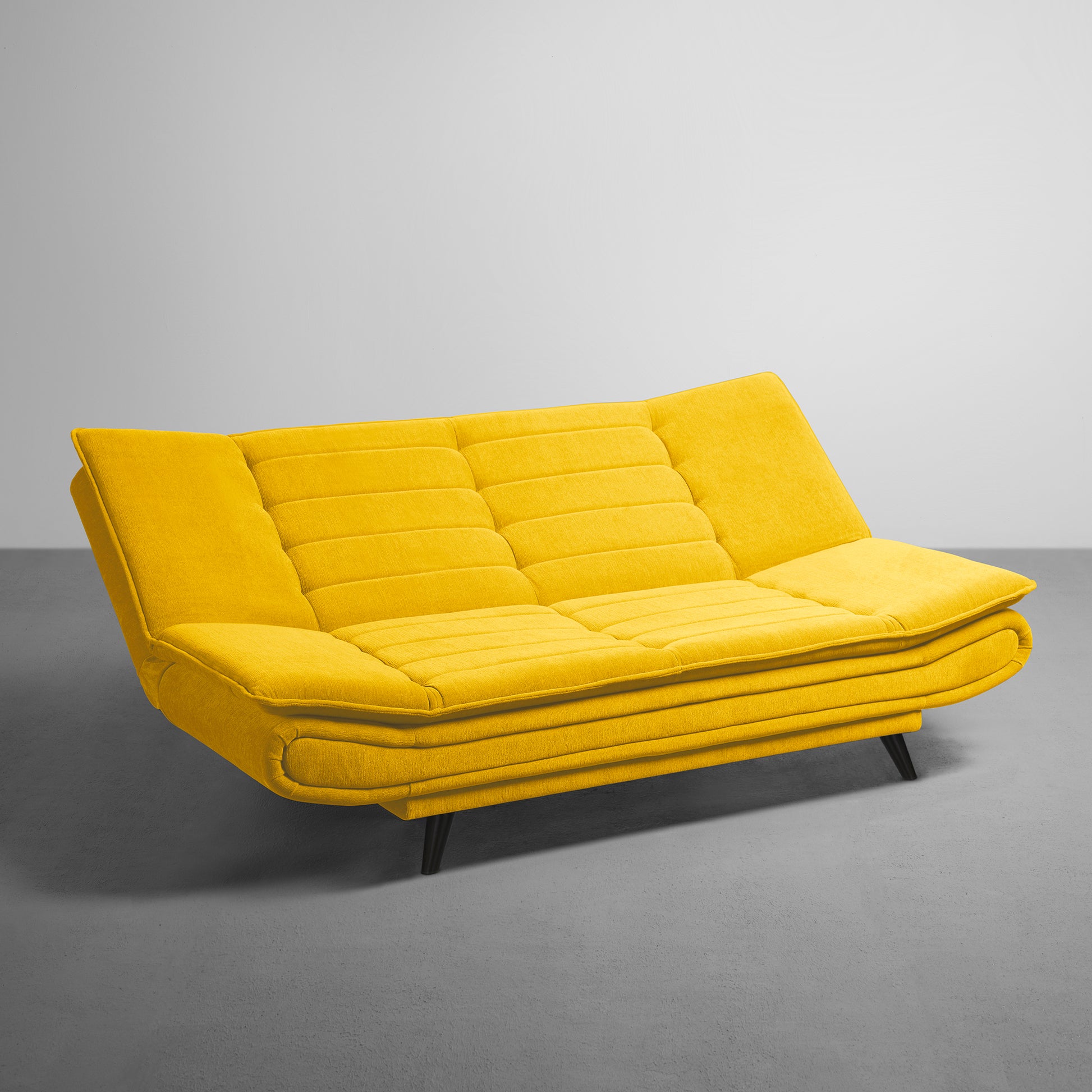 SofaBed|Two|Foldable|3|Seater|Sofa|Cum|Bed|Fabric|Sunshine|Yellow