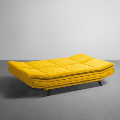 SofaBed|Two|Foldable|3|Seater|Sofa|Cum|Bed|Fabric|Sunshine|Yellow