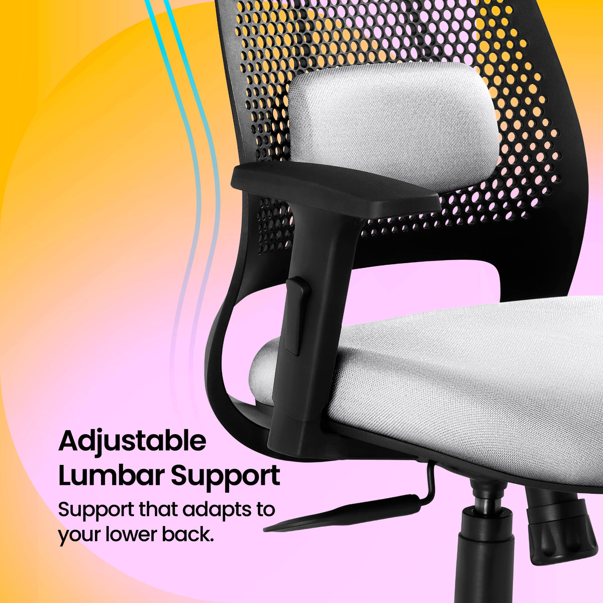 Buy SPIN Office Chair Online – Cement Grey Ergonomic Chair – Sleepyhead