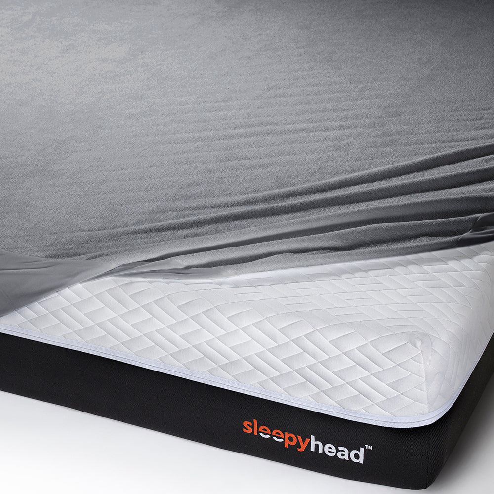 Bamboo|Terry|Waterproof|Mattress|Protector|Grey