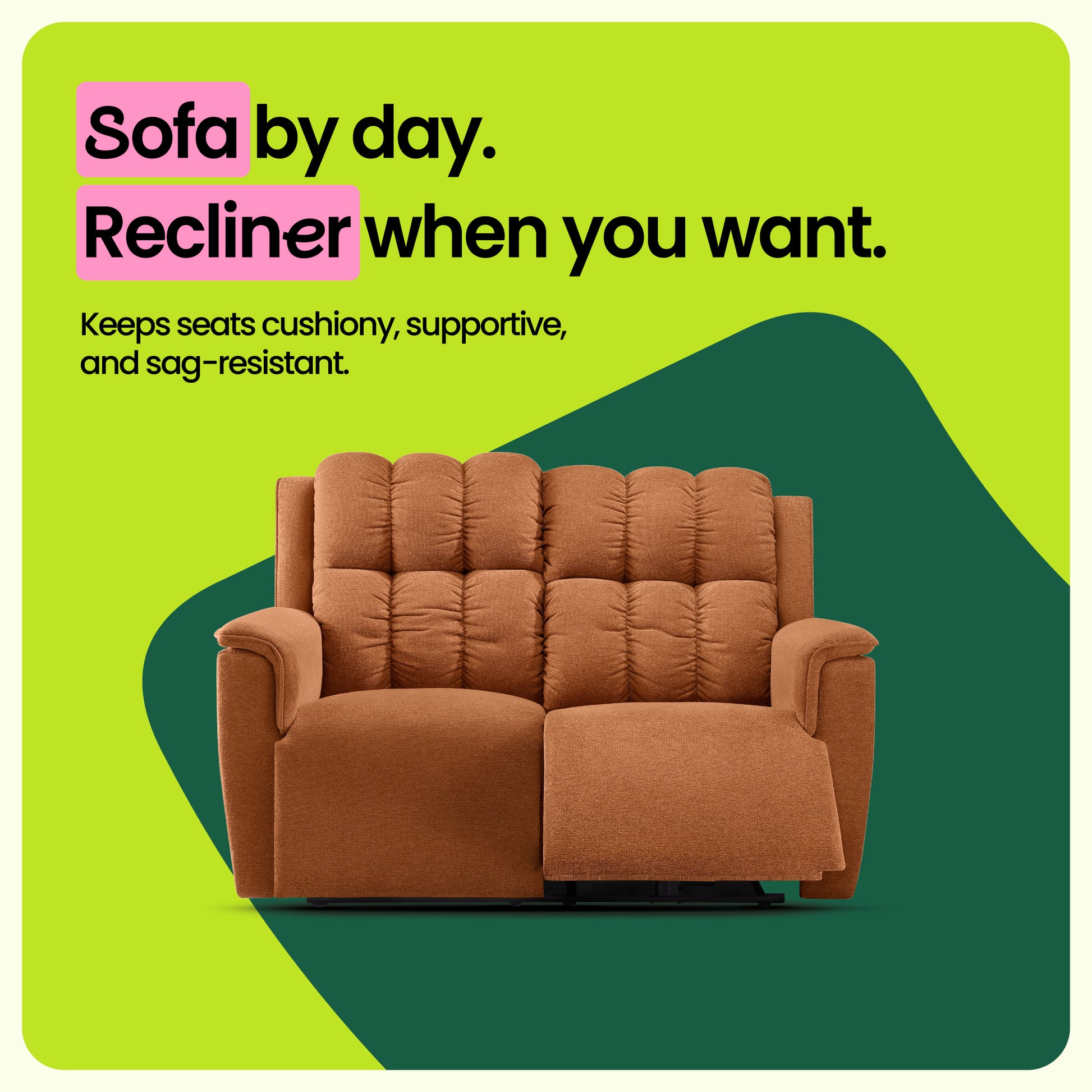 Sofa|Vibe|2|Seater|Motion|Sofa|Rust|Orange