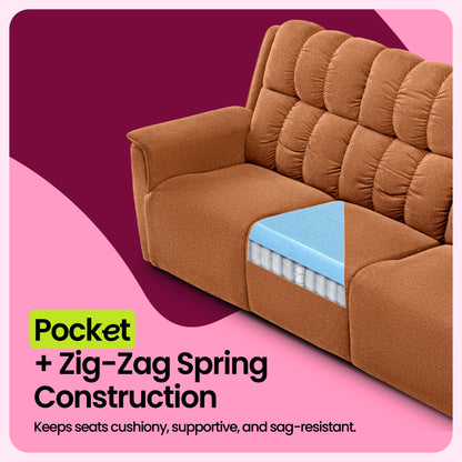 Sofa|Vibe|2|Seater|Motion|Sofa|Rust|Orange