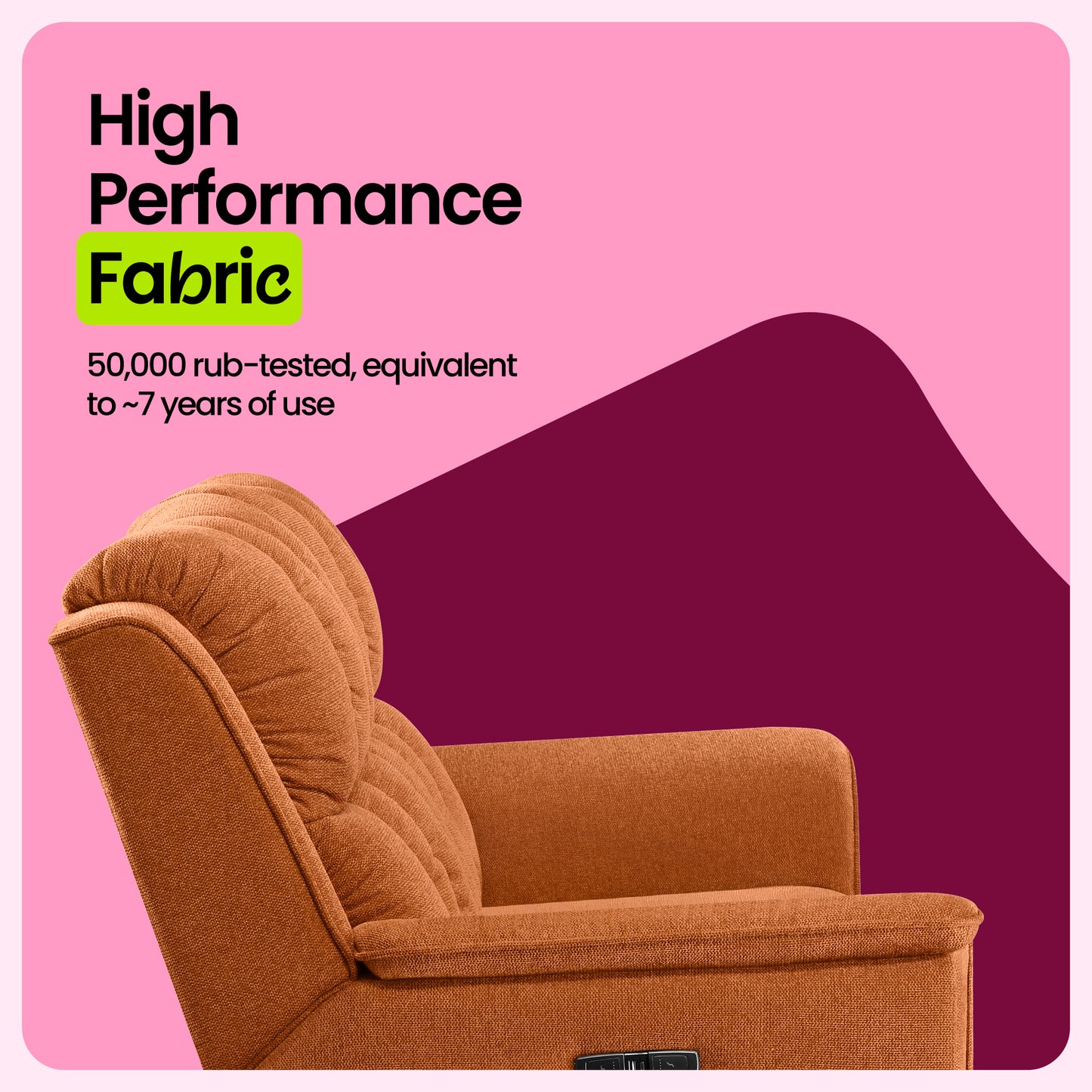 Sofa|Vibe|2|Seater|Motion|Sofa|Rust|Orange