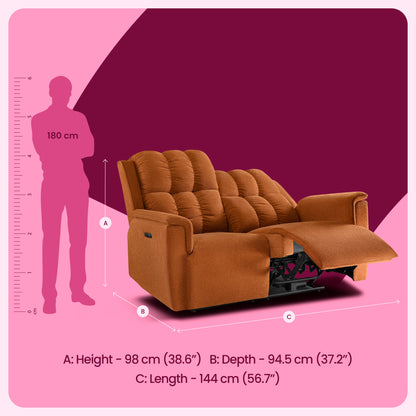 Sofa|Vibe|2|Seater|Motion|Sofa|Rust|Orange