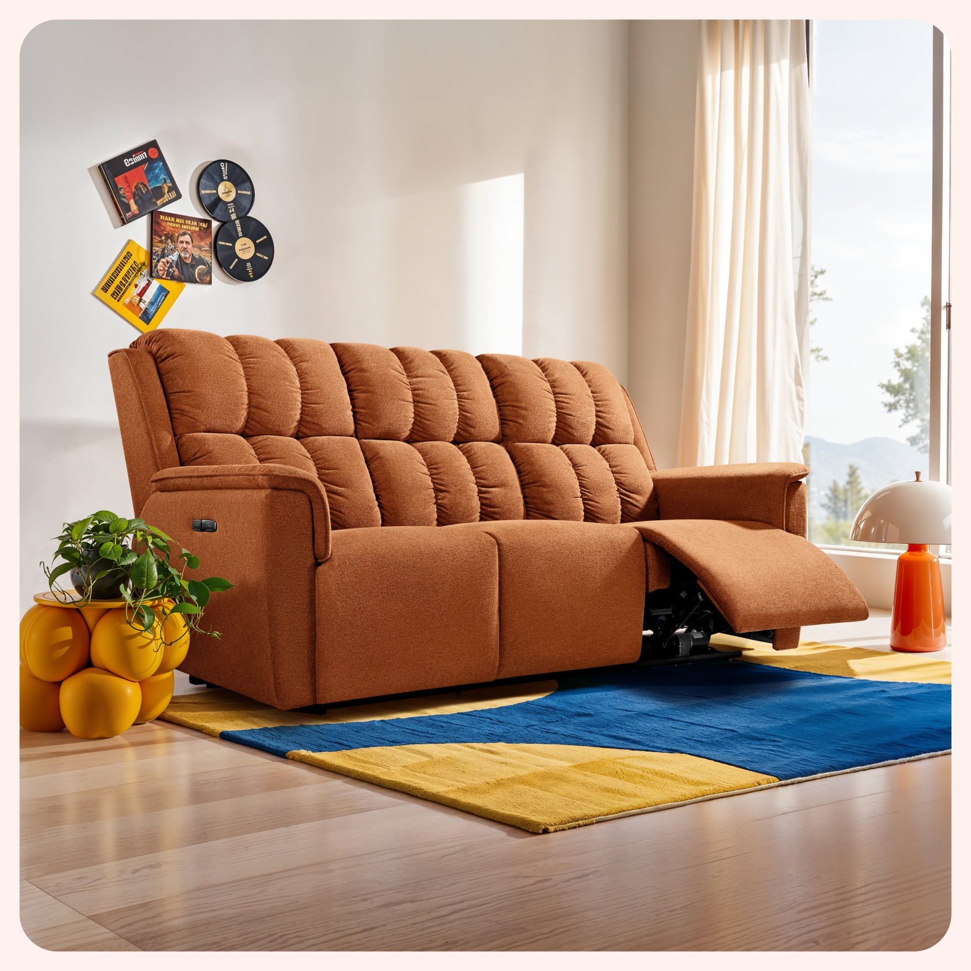 Sofa|Vibe|3|Seater|Motion|Sofa|Rust|Orange