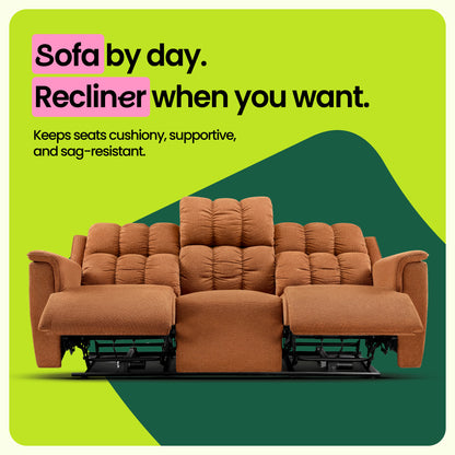 Sofa|Vibe|3|Seater|Motion|Sofa|Rust|Orange